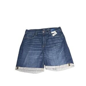 Old Navy Mid-Rise Straight Dark Wash Jean Shorts, Women's Size 16
